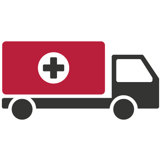 Medical truck icon